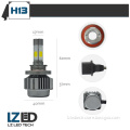 H13 9008 LED Headlight Conversion Kit 4 Side COB Dual Beam High Low Kit 72W 4000LM Super White 6000K Fog Light Led